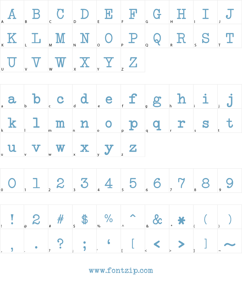 NeoBulletin Limited Free Versio Font Character